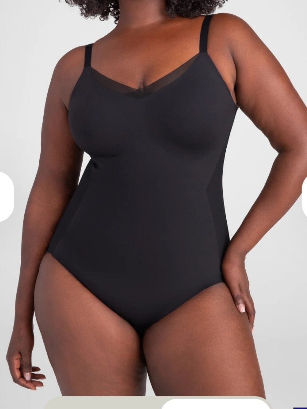 Honeylove Crossover Cami Bodysuit in Black, Size XL